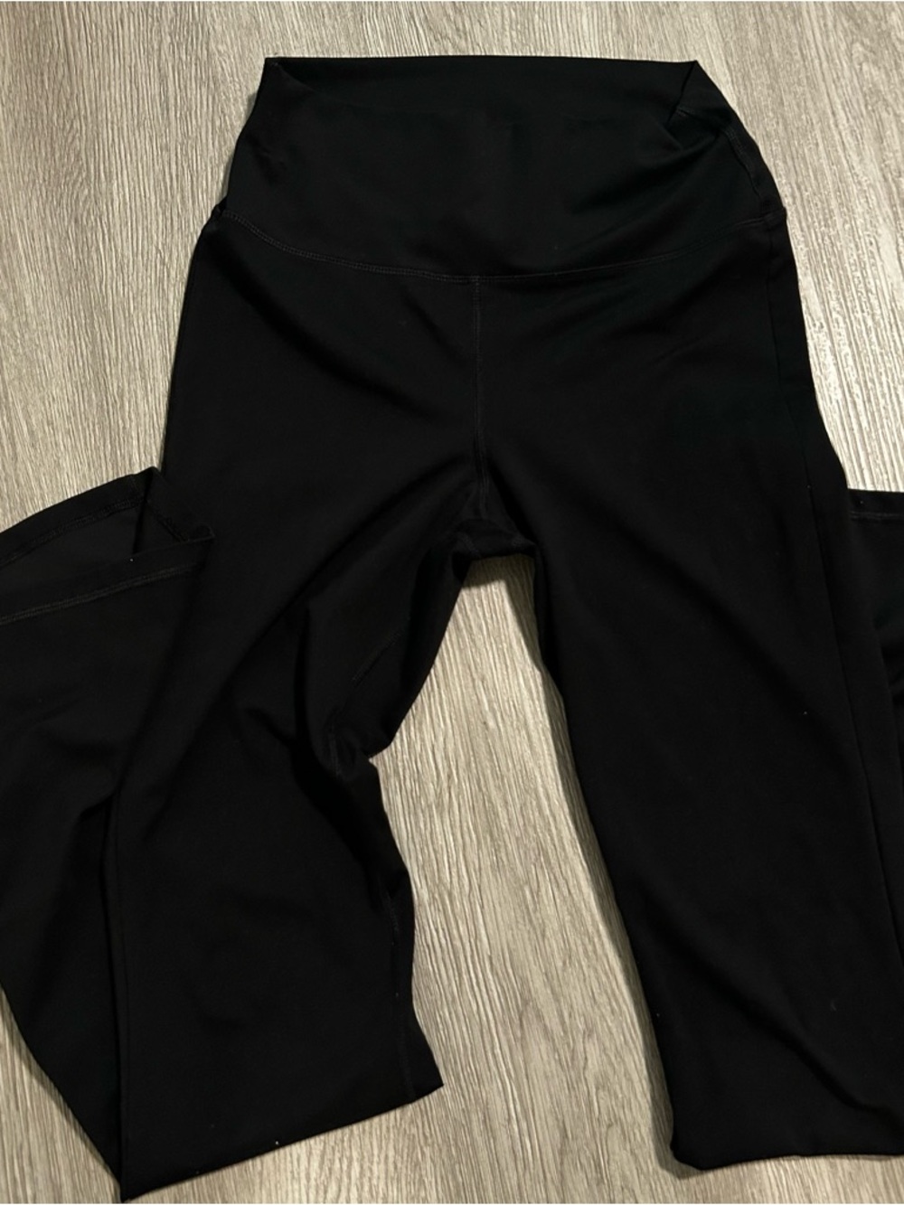 Yogalicious LUX Chelsea Side Slit High-Waist Black Active Flare Leggings